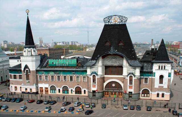 Ярославский вокзал, вид с высоты птичьего полёта