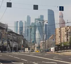Москва Сити - вид от площади Европы