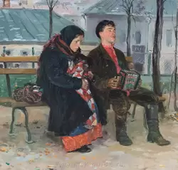 Картина «На бульваре» Маковского В.Е. в Третьяковской галерее
