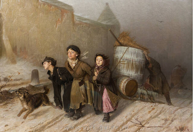 Картина «Тройка» Перова В.Г. в Третьяковской галерее