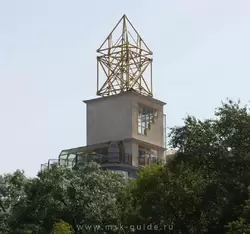 Декоративная металлическая конструкция на здании РАН, именуемая в народе «золотые мозги»