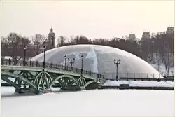 Царицыно, фонтан зимой