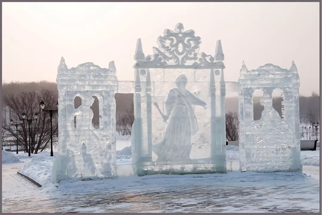 Ледяные скульптуры в парке Царицыно Ледяные скульптуры в парке Царицыно