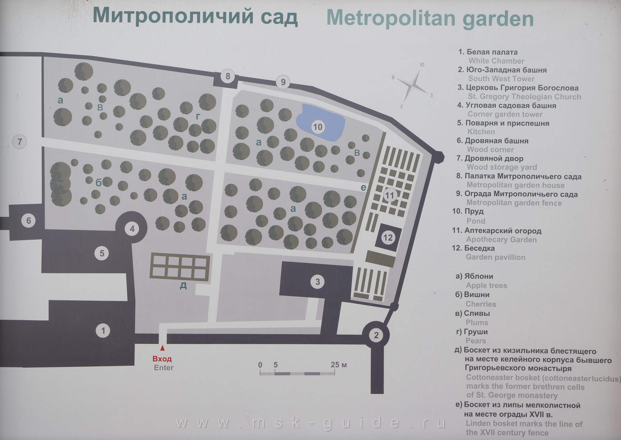 Митрополичий сад, схема Митрополичий сад, схема