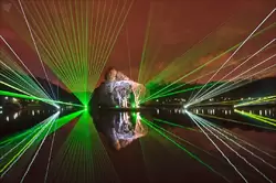 Лазерная полифония - фестиваль «Круг Света» в музее-заповеднике Царицыно