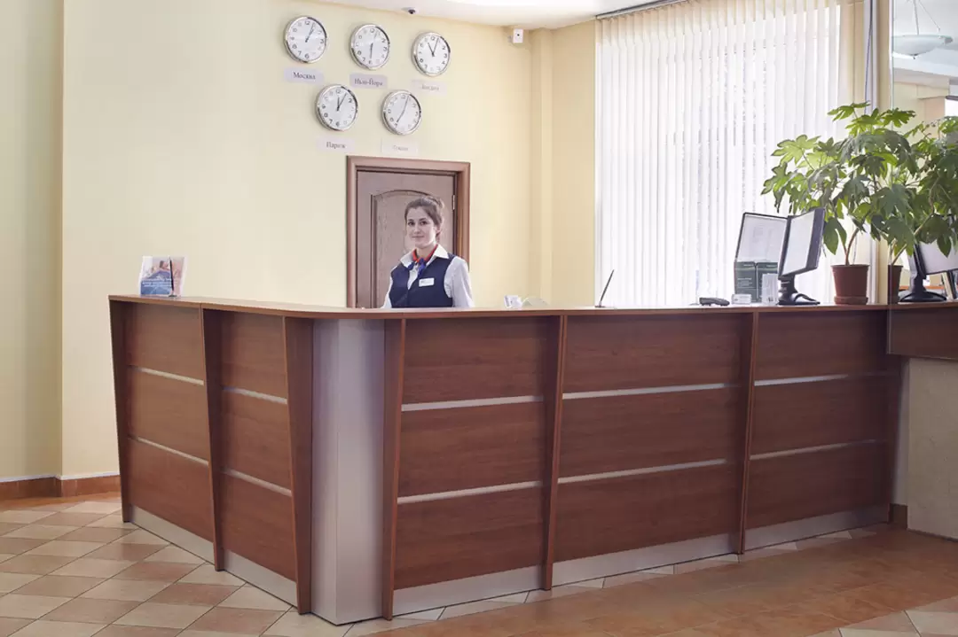 Ресепшн в гостинице «Сокол» в Москве